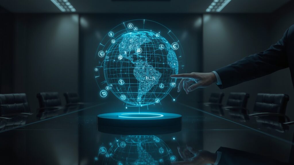 Global Central Bank Digital Currency Network Hologram