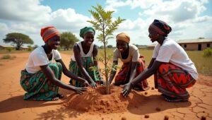 Kenyan Women and Youth Restoring Land Through Tree Planting balancing environmental justice in kenya